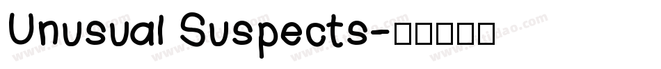 Unusual Suspects字体转换